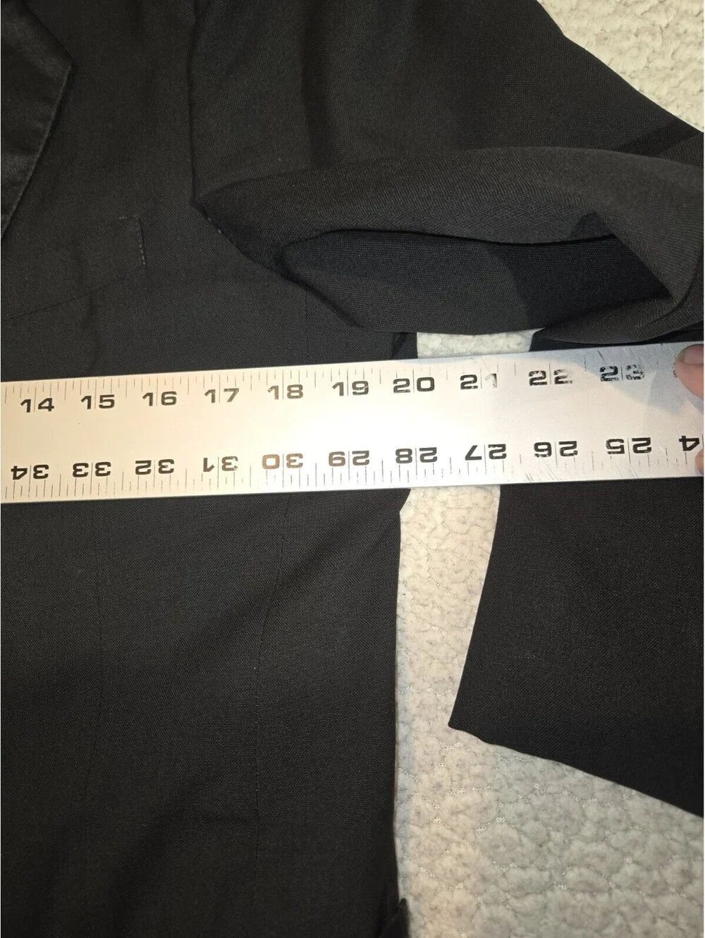 Pierre Cardin Tuxedo Jacket Wool Blend Satin Trim Chest 40 Vtg 90s